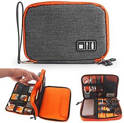 Organisateur Câbles Portable Sacs De Rangement Pour Câbles – Lot De 2 – Transparents – Accrochables – Pour Chargeurs, écouteurs, Clés Boite Rangement Cable